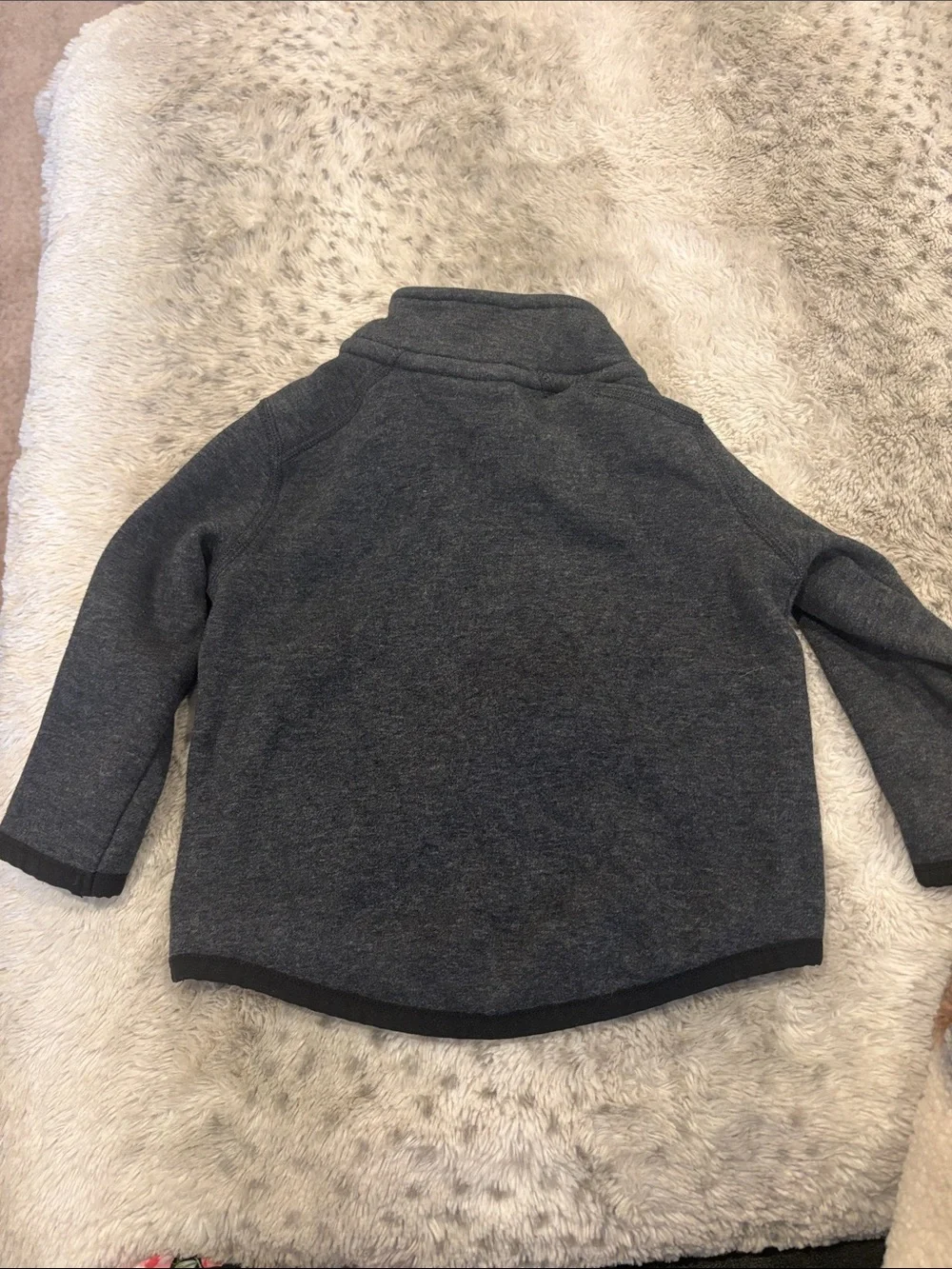 GAP Kids Heather Charcoal Quarter-Zip Pullover - Gray